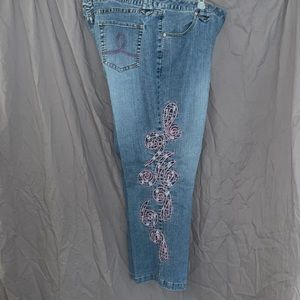 THE BLUES STRETCH JEANS ZIP UP PLUS SIZE 20